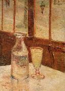 Vincent Van Gogh An absinthe glass and water decanter oil painting reproduction